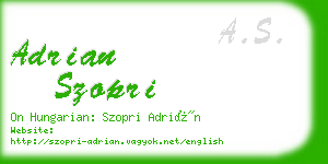 adrian szopri business card